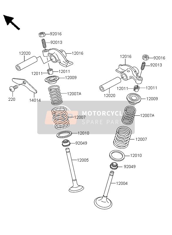 Kawasaki KLF300 4x4 2005 Valvola per un 2005 Kawasaki KLF300 4x4