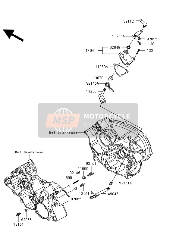 Kawasaki KVF650 4X4 2007 SCHALTMECHANISMUS für ein 2007 Kawasaki KVF650 4X4