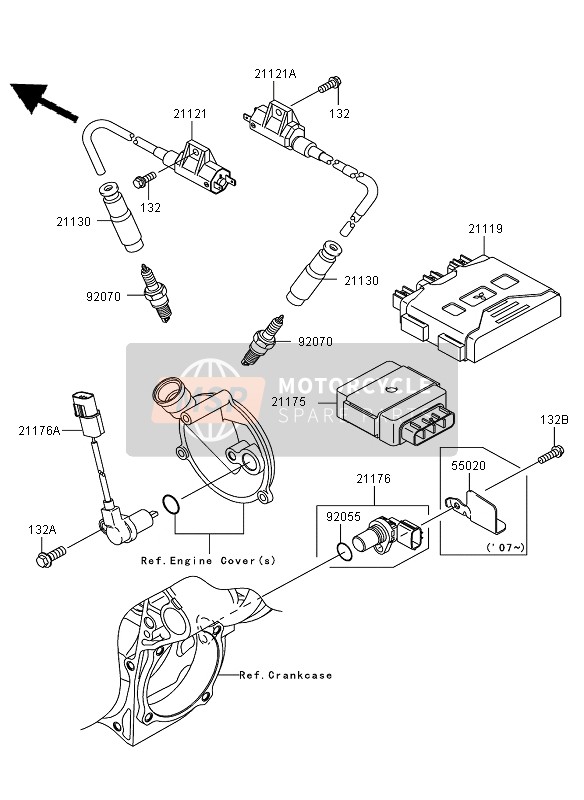 Kawasaki KVF650 4X4 2007 Ignition System for a 2007 Kawasaki KVF650 4X4