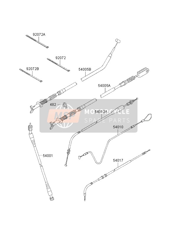 Kawasaki KVF400 2001 Cables para un 2001 Kawasaki KVF400