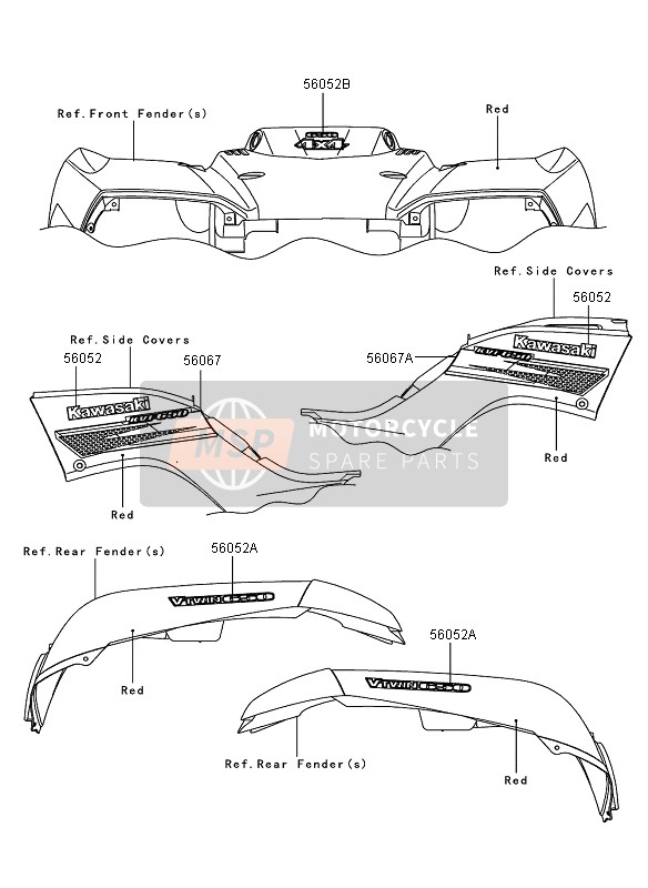 560670920, Dekor,Seitendeckel,Re, Kawasaki, 0