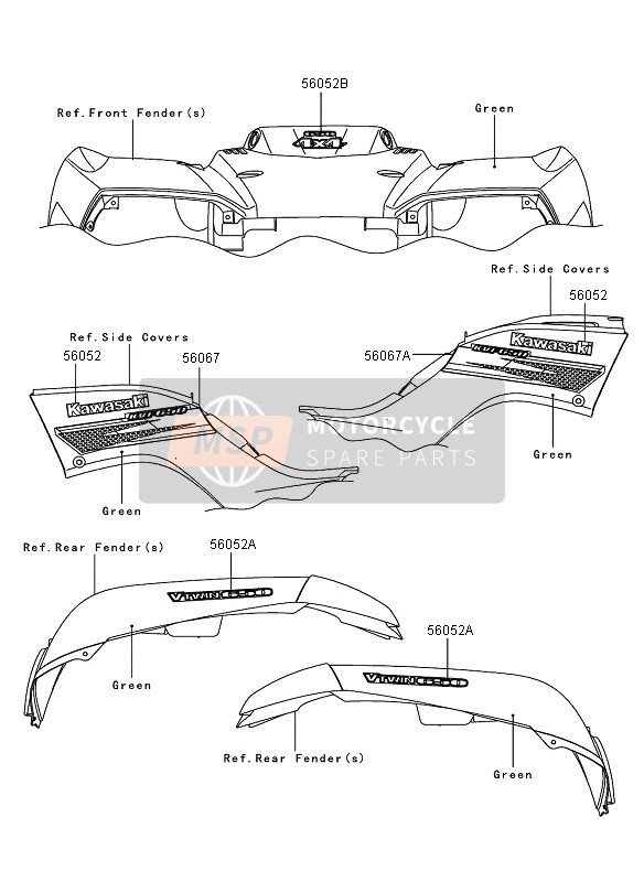 560670917, Pattern,Side Cover,Lh, Kawasaki, 0