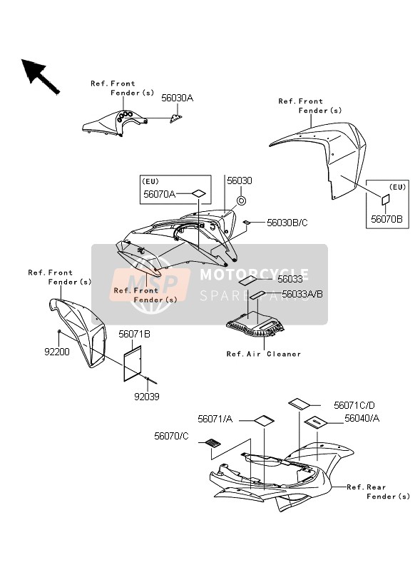 560401289, LABEL-WARNING,Chainslack, Kawasaki, 0