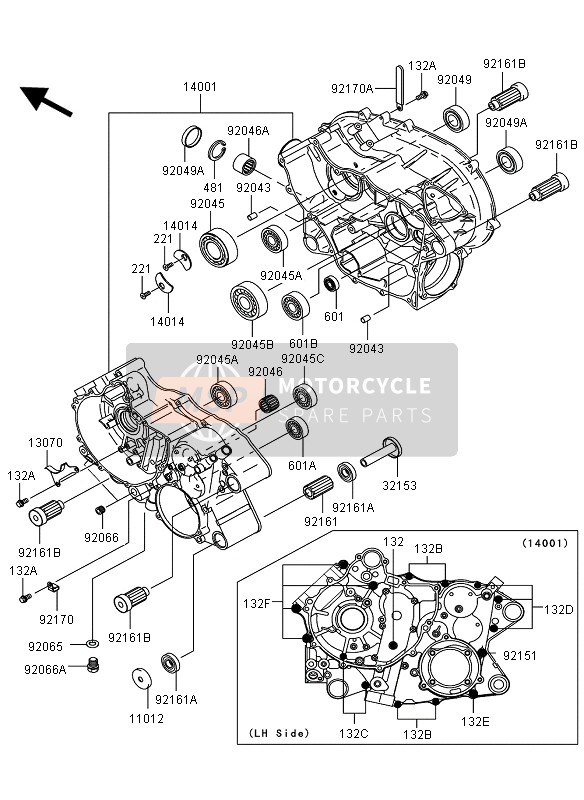 Kawasaki KVF360 2008 Carter pour un 2008 Kawasaki KVF360