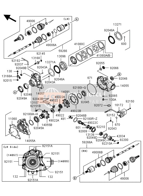 592660022, Kugelgelenk, Kawasaki, 0