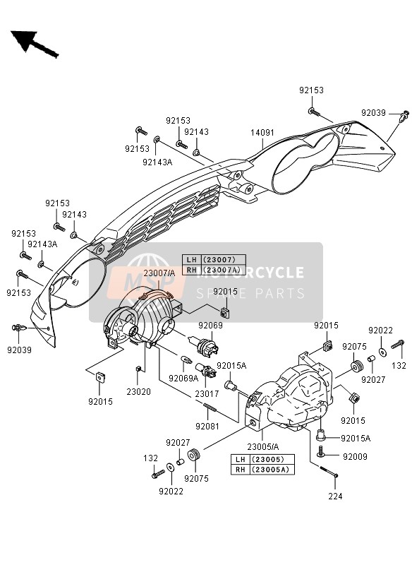 1409107366Z, Cover, Head Lamp, F.Black, Kawasaki, 0