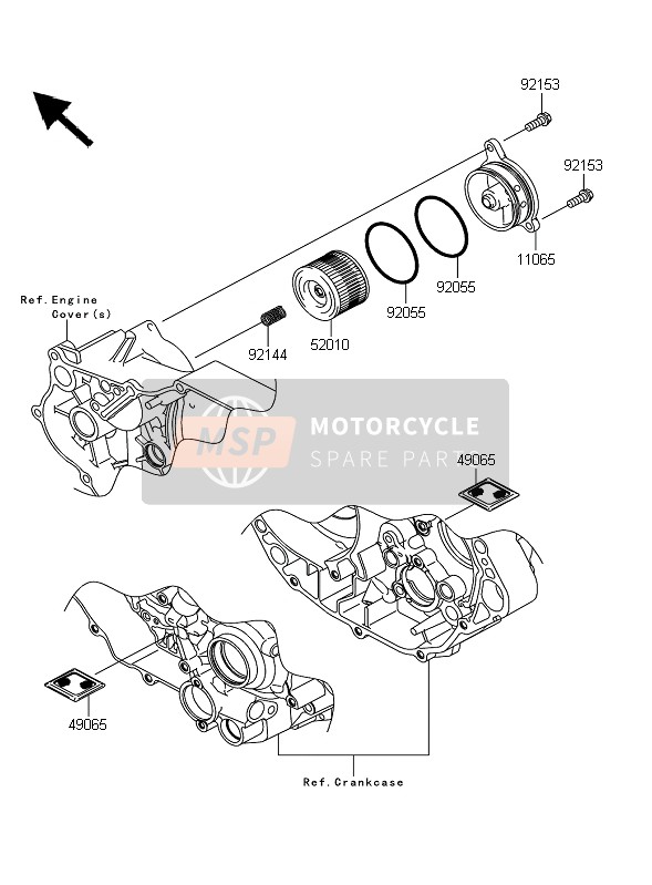 Kawasaki KFX450R 2009 ÖLFILTER für ein 2009 Kawasaki KFX450R