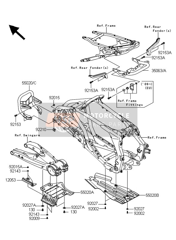 550200227, Schutzblech, Kawasaki, 1