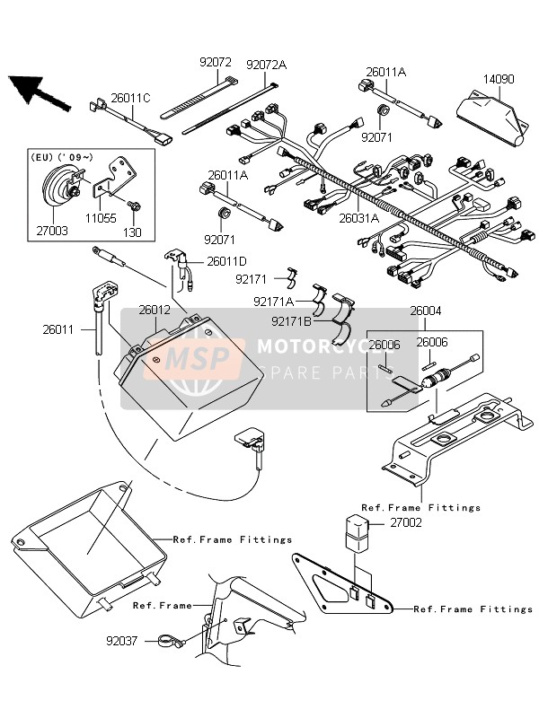 Kawasaki KFX700 2009 Chassis Electrical Equipment for a 2009 Kawasaki KFX700