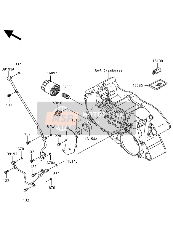 Kawasaki KVF360 4X4 2009 Oil Pump for a 2009 Kawasaki KVF360 4X4