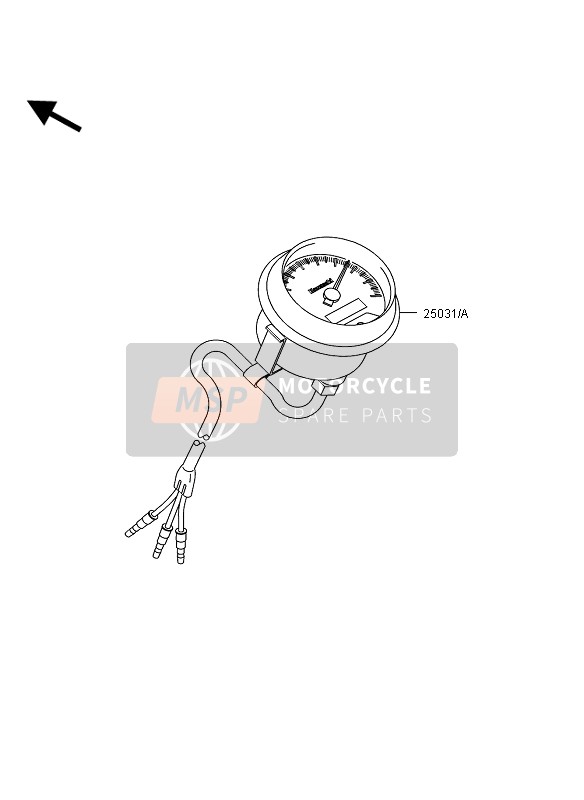 Kawasaki KVF360 4X4 2009 Meter for a 2009 Kawasaki KVF360 4X4