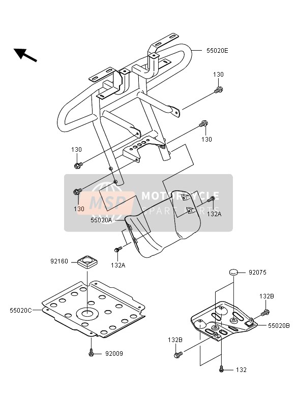 Kawasaki KVF360 4X4 2009 Guard for a 2009 Kawasaki KVF360 4X4