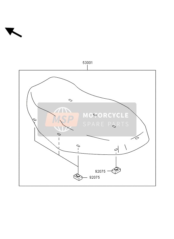 Kawasaki KVF360 2009 Zadel voor een 2009 Kawasaki KVF360