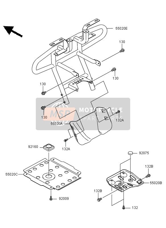 Kawasaki KVF360 2009 Guard for a 2009 Kawasaki KVF360