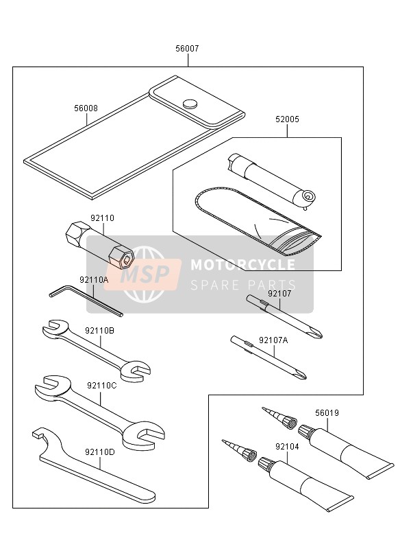 Kawasaki KVF360 2009 Outils des propriétaires pour un 2009 Kawasaki KVF360