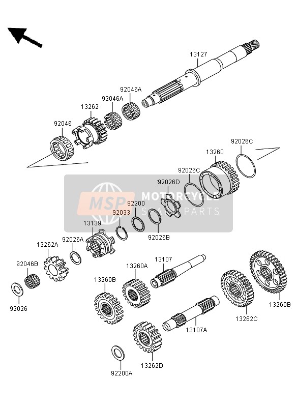 Kawasaki KVF750 4X4 2009 Transmission for a 2009 Kawasaki KVF750 4X4