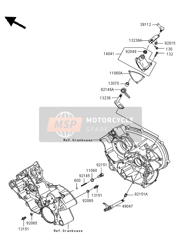 Kawasaki KVF750 4X4 2009 Gear Change Mechanism for a 2009 Kawasaki KVF750 4X4