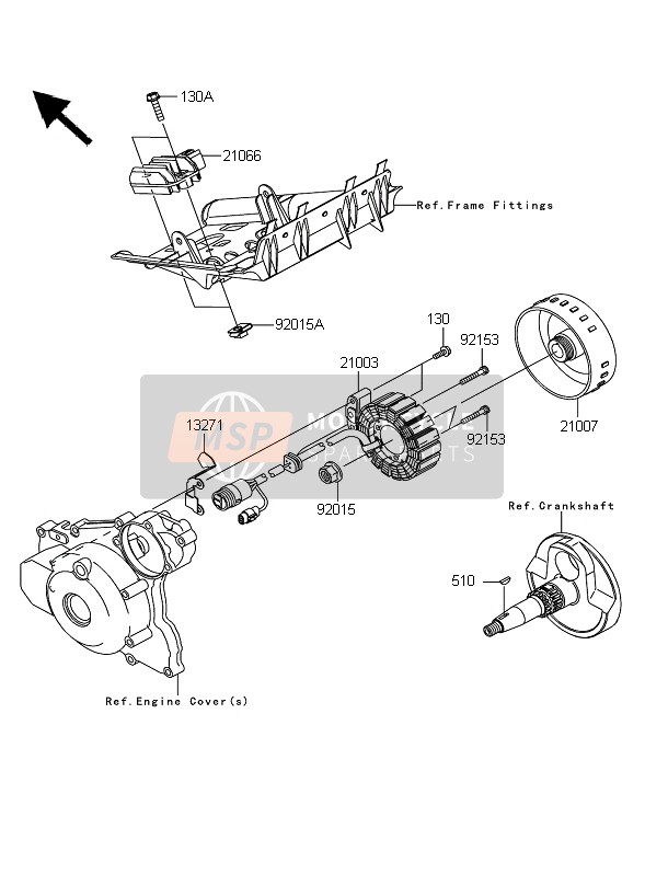 Kawasaki KFX450R 2010 GENERATOR für ein 2010 Kawasaki KFX450R