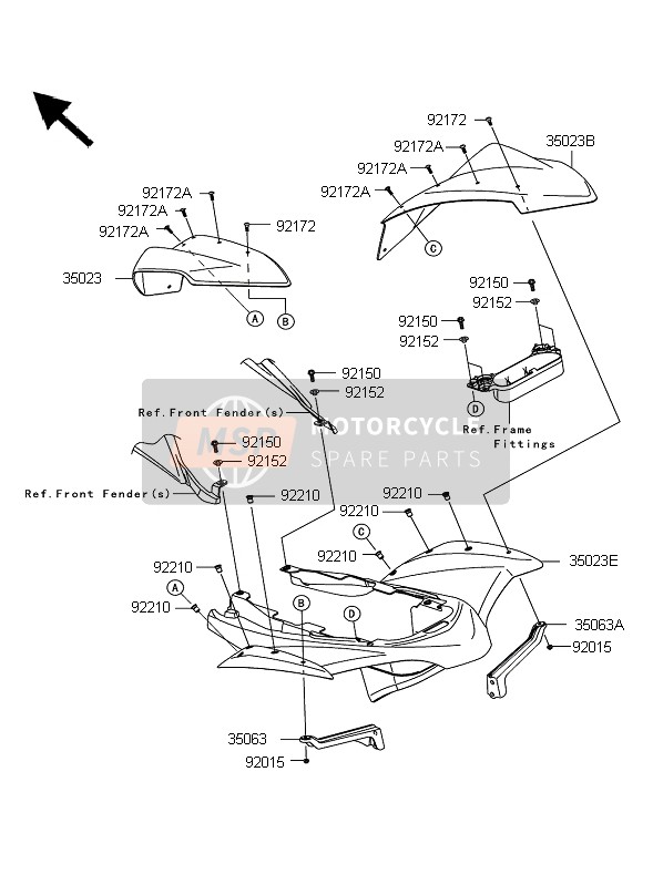 350230081290, Spatbord, Kawasaki, 0