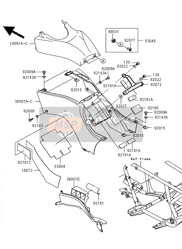 Kawasaki KVF650 4X4 2010 Side Covers for a 2010 Kawasaki KVF650 4X4