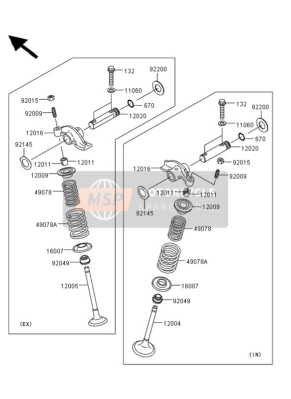 Kawasaki KVF360 4X4 2011 Valves for a 2011 Kawasaki KVF360 4X4