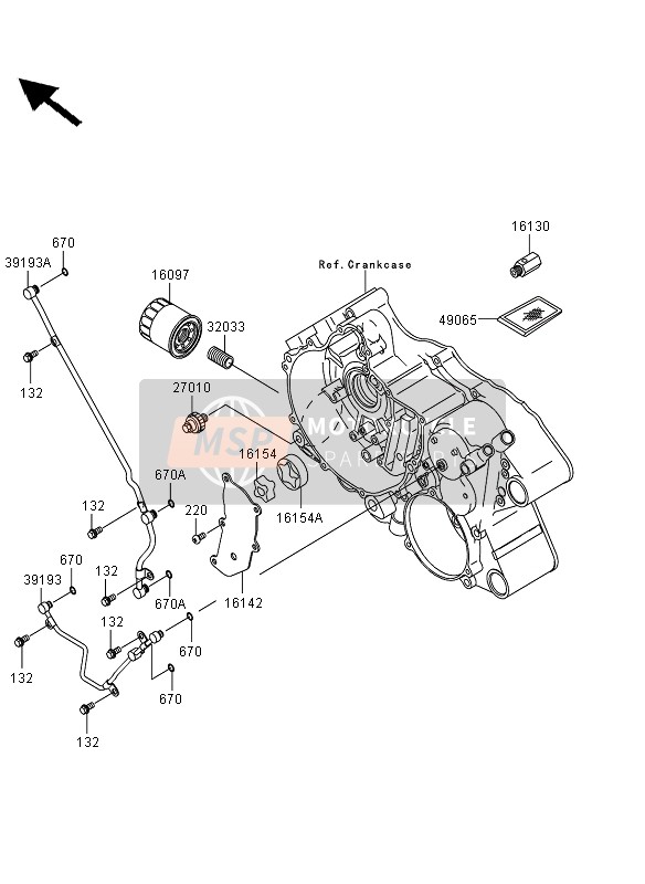 Kawasaki KVF360 4X4 2011 Oil Pump for a 2011 Kawasaki KVF360 4X4