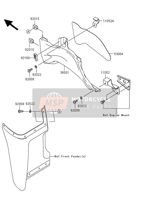 Kawasaki KVF360 4X4 2011 Side Covers for a 2011 Kawasaki KVF360 4X4