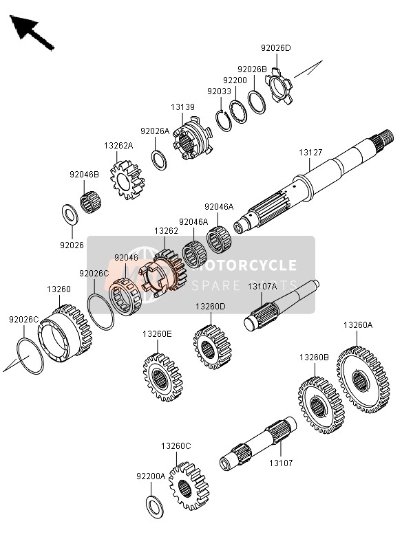 Kawasaki KVF650 4X4 2011 Transmisión para un 2011 Kawasaki KVF650 4X4