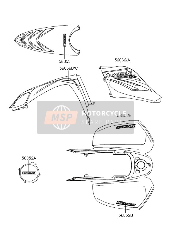 560660239, Pattern,Fr Fender,Lh, Kawasaki, 0