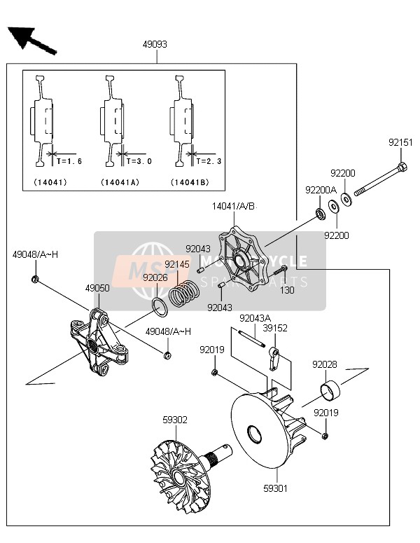 Kawasaki KVF650 4X4 2005 Drive Converter for a 2005 Kawasaki KVF650 4X4