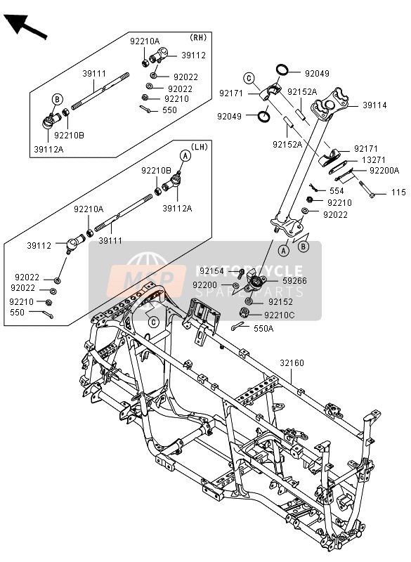 921540850, Bolt, Flanged, 8X30, Kawasaki, 0