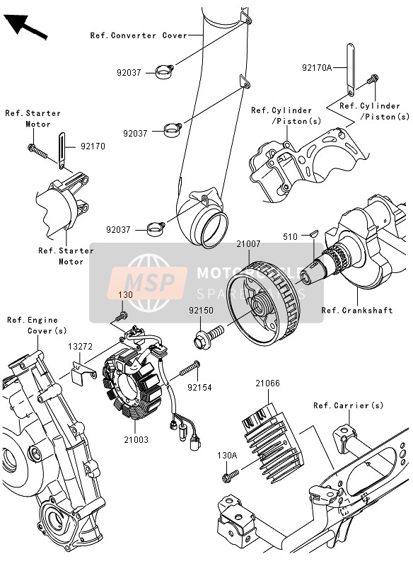 210030167, Stator, Kawasaki, 0