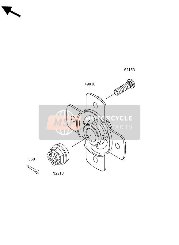 Kawasaki KVF750 4X4 2012 Rear Hub for a 2012 Kawasaki KVF750 4X4