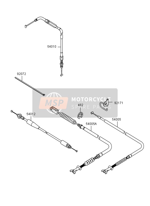 Kawasaki KVF750 4X4 2012 Cables for a 2012 Kawasaki KVF750 4X4