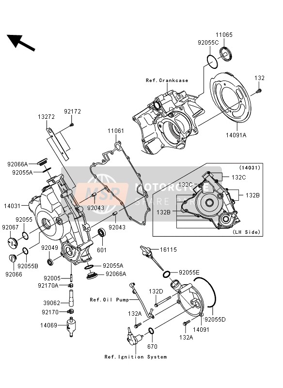 Kawasaki KVF750 4x4 EPS 2012 Engine Covers for a 2012 Kawasaki KVF750 4x4 EPS