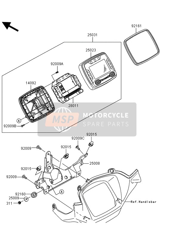 Kawasaki KVF750 4x4 EPS 2012 Meter for a 2012 Kawasaki KVF750 4x4 EPS