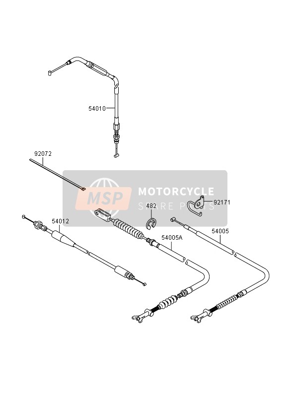 Kawasaki KVF750 4x4 EPS 2012 Cables para un 2012 Kawasaki KVF750 4x4 EPS