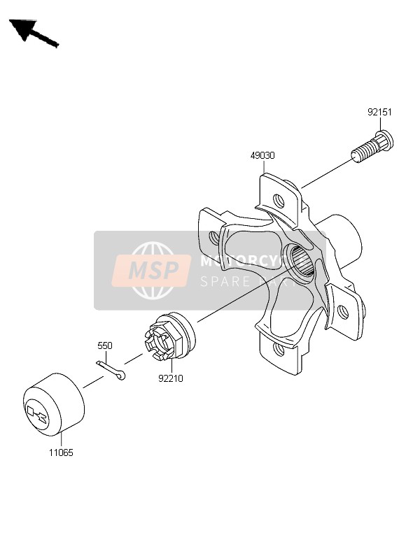 Kawasaki KVF650 4X4 2005 Rear Hub for a 2005 Kawasaki KVF650 4X4