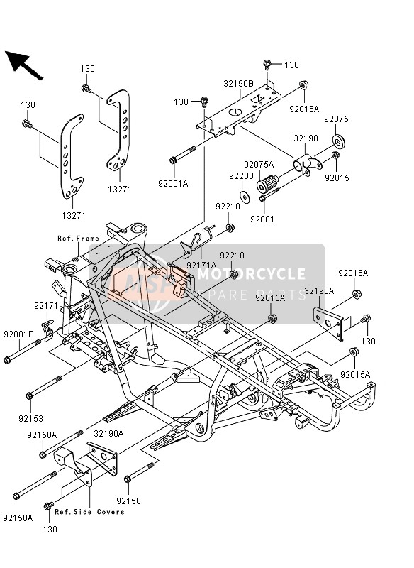 Kawasaki KVF360 4X4 2013 Montage moteur pour un 2013 Kawasaki KVF360 4X4