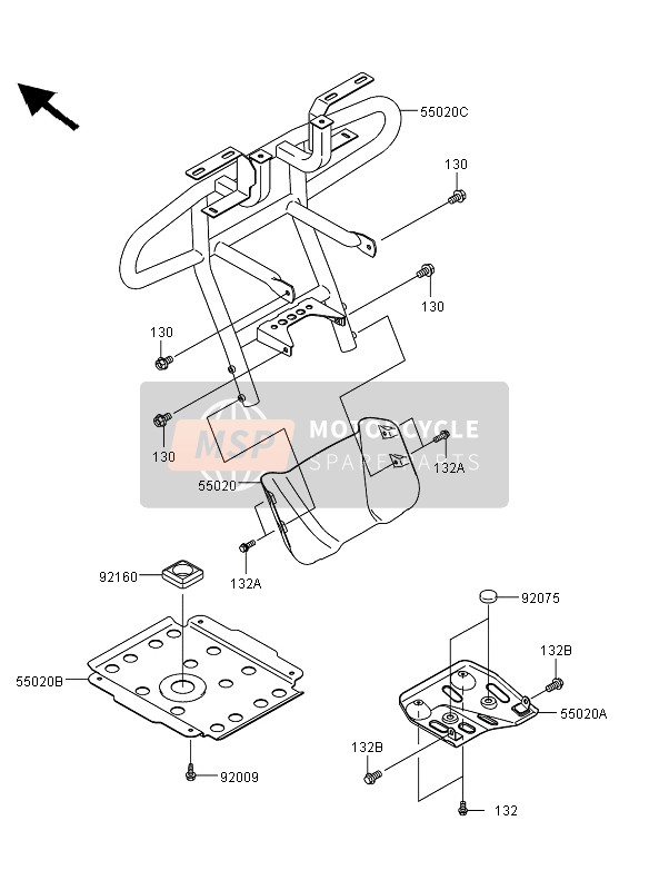 Kawasaki KVF360 4X4 2013 Guard(S) for a 2013 Kawasaki KVF360 4X4