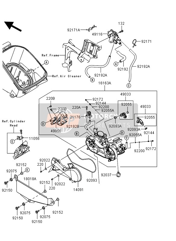 161630786, THROTTLE-ASSY, Kawasaki, 1