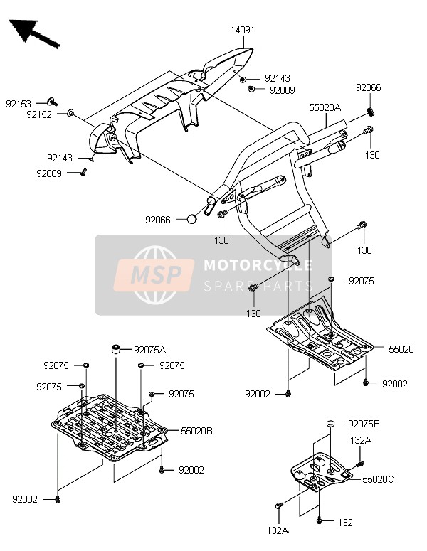 Kawasaki KVF650 4X4 2005 Guard for a 2005 Kawasaki KVF650 4X4