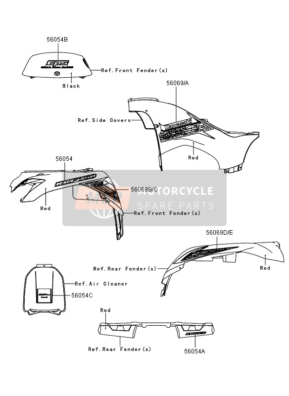 560692086, Pattern,Side Cover,Lh, Kawasaki, 0