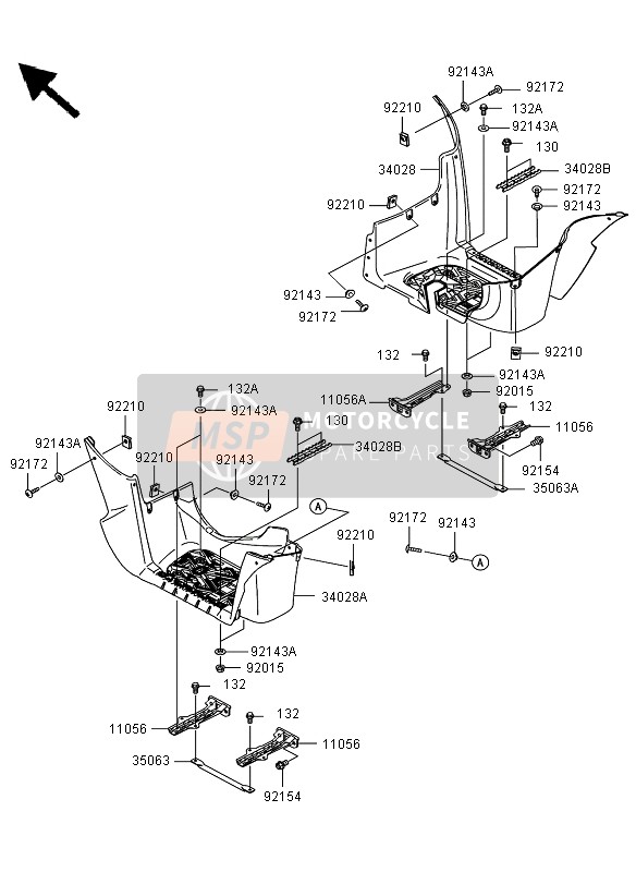 Kawasaki KVF650 4X4 2013 Footrests for a 2013 Kawasaki KVF650 4X4