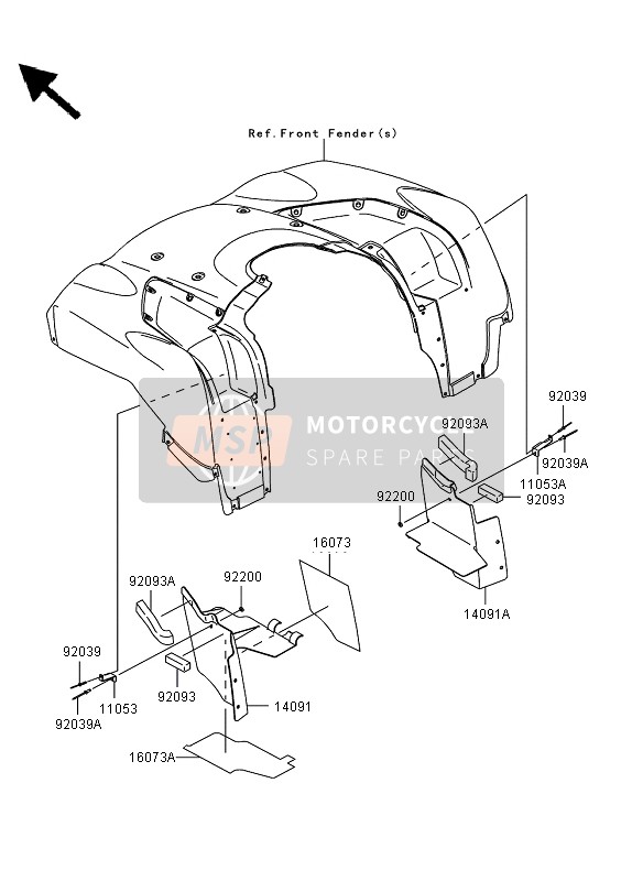 Kawasaki KVF650 4X4 2013 Flap for a 2013 Kawasaki KVF650 4X4