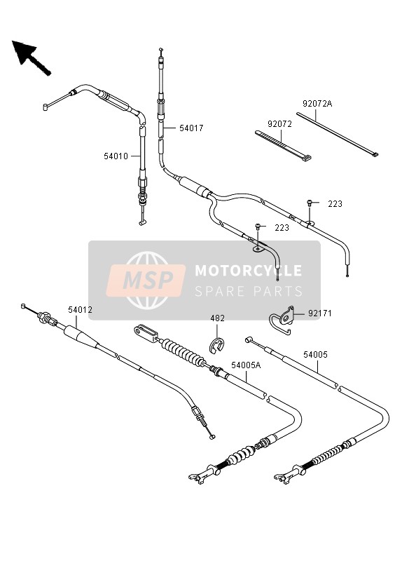 Kawasaki KVF650 4X4 2013 Cables for a 2013 Kawasaki KVF650 4X4