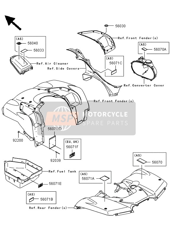 560710278, LABEL-WARNING, Kawasaki, 1