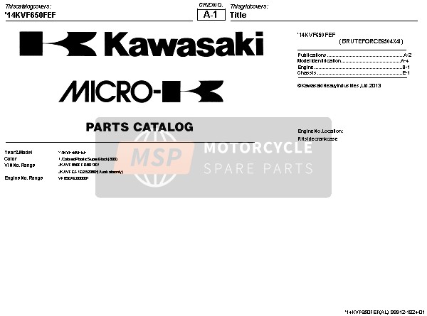 Kawasaki BRUTE FORCE 650 4x4i 2014 Título para un 2014 Kawasaki BRUTE FORCE 650 4x4i