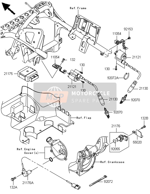 Kawasaki BRUTE FORCE 750 4X4i EPS(GEF) 2014 Sistema de encendido para un 2014 Kawasaki BRUTE FORCE 750 4X4i EPS(GEF)