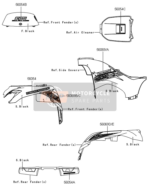 560692084, Pattern,Rrfender,Lh, Kawasaki, 0